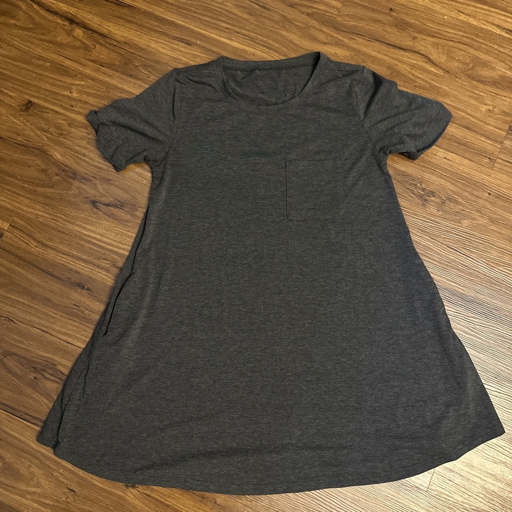 Sweet Salt Dark Gray 3/4 Sleeve T Shirt Dress Size L